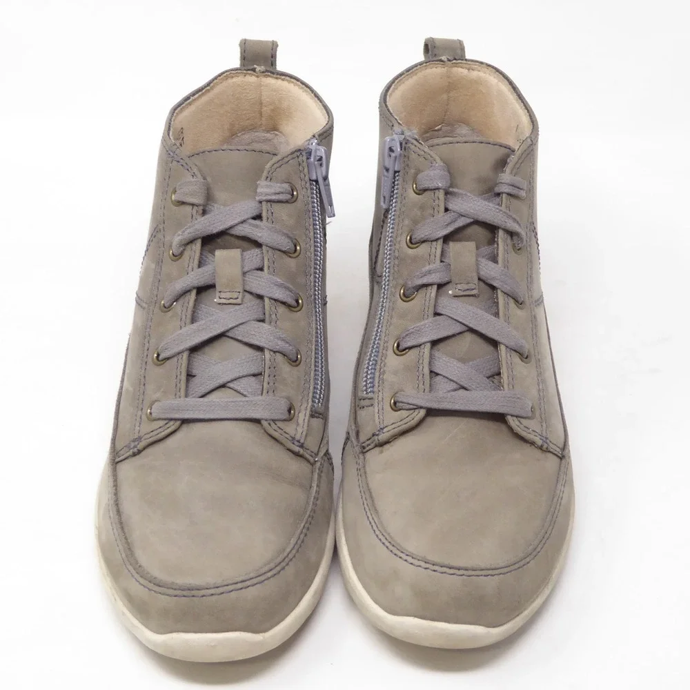 Vionic Womens Shawna Booties Green Nubuck Leather High Top Sneakers 6